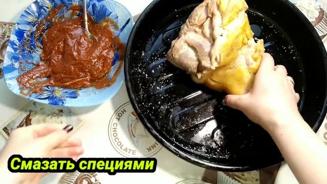 Свиная рулька с капустой. Обалденно вкусно. смотреть онлайн