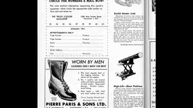 Truck Logger Magazine 1964 pt.3 смотреть онлайн
