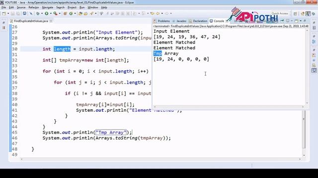 03 Write a Java program to find the duplicate values of an integer array values смотреть онлайн