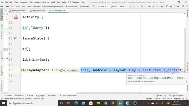 |Context Menu in Android Application|List View and context menu in android |ArrayAdapter in android смотреть онлайн