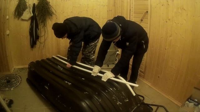 ставим полозья на сани от снегохода. смотреть онлайн