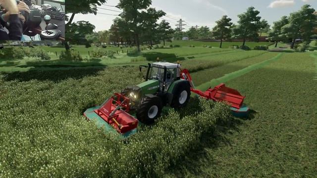 Mowing clover with Fendt 818 TMS Vario | FS 22 Thrustmaster T248 gameplay смотреть онлайн