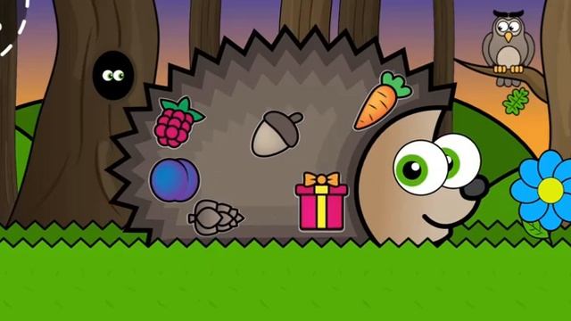 Весёлый Ёжик, развивающий мультик для детей и для самых маленьких,мультик про ежика,ежик,ёжик,игра