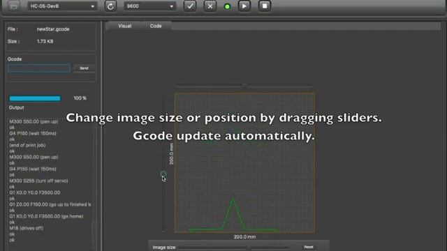 Gcode visualizer editor and sender for Arduino based CNC Plotter смотреть онлайн