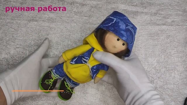 Интерьерная кукла Тильда "Пацанка " смотреть онлайн