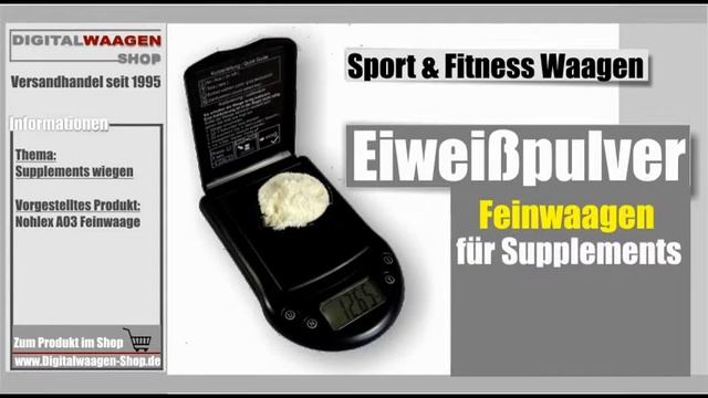 Eiweißpulver wiegen - Supplements dosieren - Feinwaage смотреть онлайн