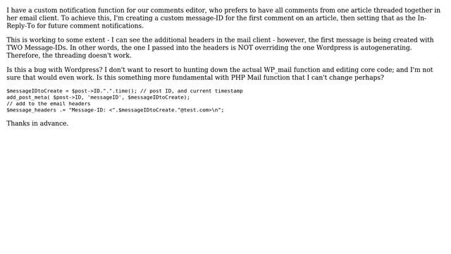Wordpress: How do I override the Message-ID header of wp_mail function? (2 Solutions!!) смотреть онлайн