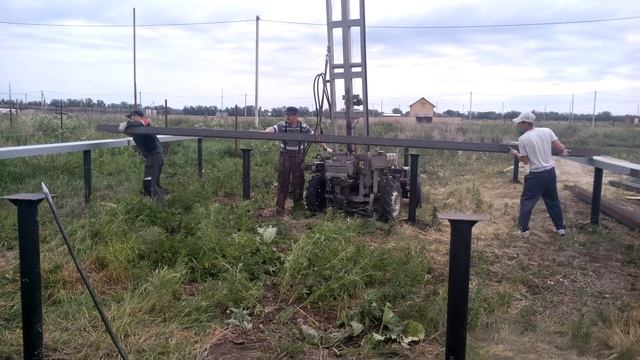 Монтаж винтовой сваи с швеллером 2 смотреть онлайн