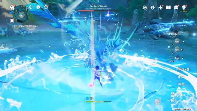 Solitary Suanni Boss Fight - Genshin Impact 4.4 Update 4K 60FPS смотреть онлайн