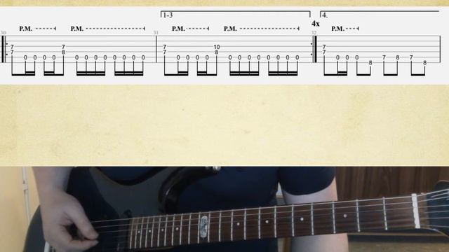 Slayer Metal Storm/Face The Slayer rhythm guitar lesson смотреть онлайн