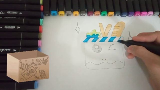 Drawing for children bread box | Как можно нарисовать хлеб с ящиками. смотреть онлайн