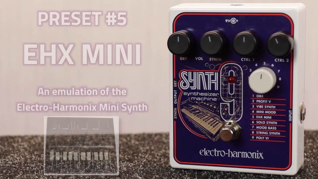 Electro Harmonix Synth 9 Pedal - Guitar & Bass Demo смотреть онлайн