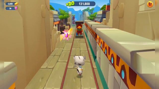 Talking Tom Gold Run Mummy Tom - Lost City World Full Screen Gameplay Android iOS смотреть онлайн