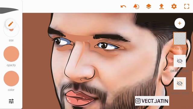 How to cartoon a face Head/Hairs in Adobe illustrator Draw (Android) @vect.jatin смотреть онлайн