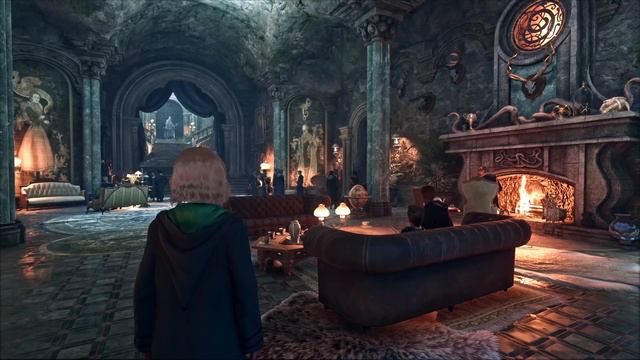 HOGWARTS LEGACY Slytherin Common Room Piano Music + Ambience | 1 HOUR