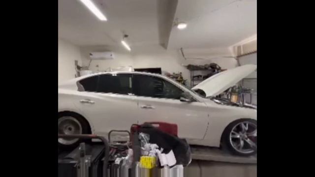 @boostedprojectz rear mount turbo kit Q50 making 600+whp! смотреть онлайн
