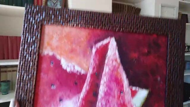 Картина маслом в багете Сахарный арбуз смотреть онлайн