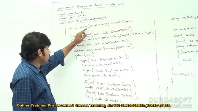 Adv Java || JDBC Session -47|| JDBC App - 7 : Program to insert Multiple Rows || by Durga sir смотреть онлайн
