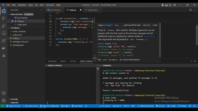 Receive message to specific client in socketIO - NODEJS - PART 7 смотреть онлайн