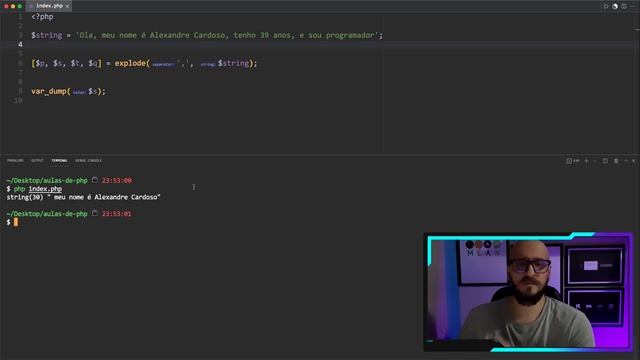 Explode e implode no PHP смотреть онлайн