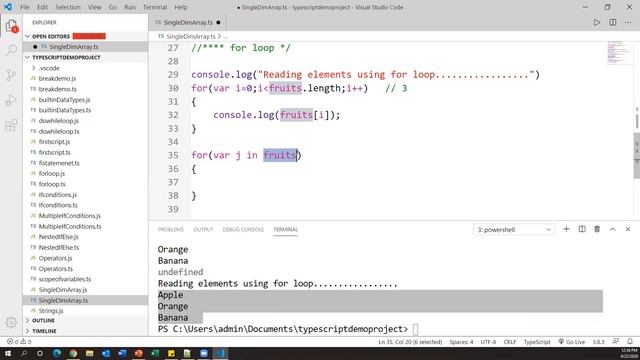 TypeScript Part9- Arrays in TypeScript смотреть онлайн