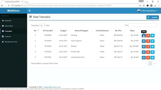 Aplikasi Steam Mobil dan Motor dengan PHP 7 dan MySQLi смотреть онлайн