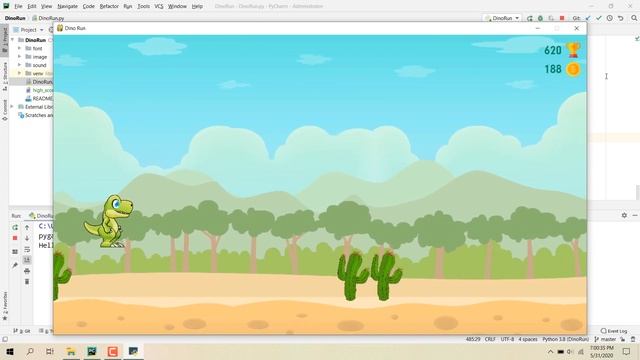 Dino Run - 2D Game [Game Development Project in Python with Pygame] смотреть онлайн