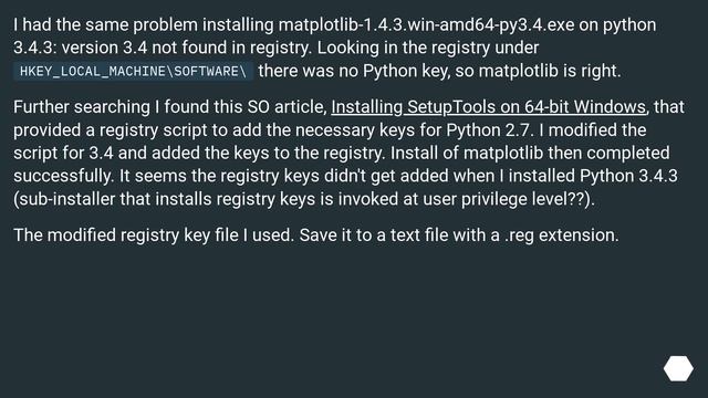 numpy python 3.4.1 : Python 3.4 not found in registry смотреть онлайн