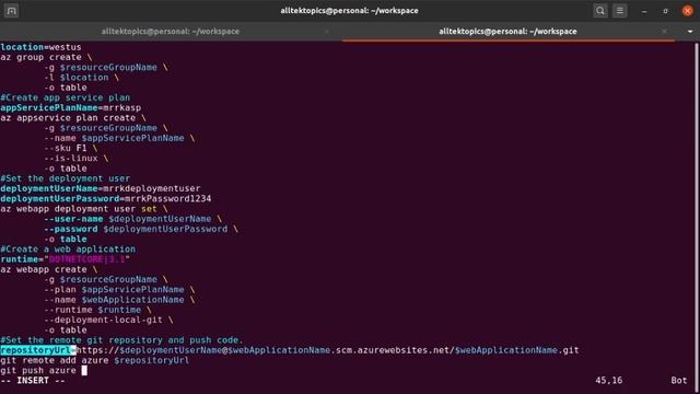 How to deploy code from local git repository to a webapplication in azure app service смотреть онлайн