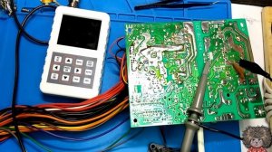 Осциллограф и компьютерный блок питания. Замеряем сигналы в горячей части.