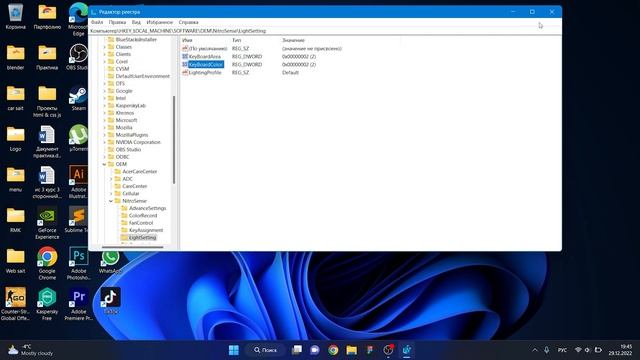 Как поменять цвет клавиатуры Aser Nitro 5 смотреть онлайн