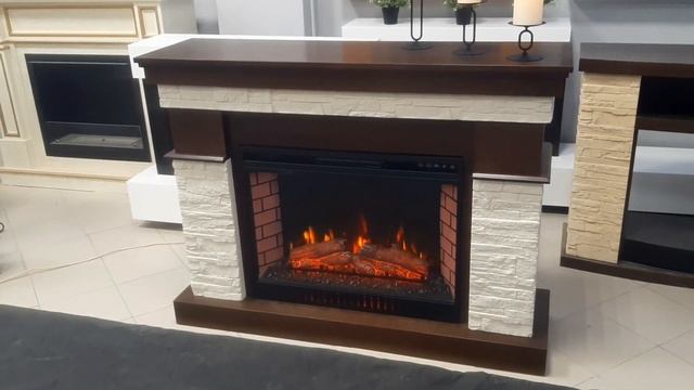 Электрокамин Бостон. Современная классика из камня и дерева. Сотни вариантов исполнения смотреть онлайн