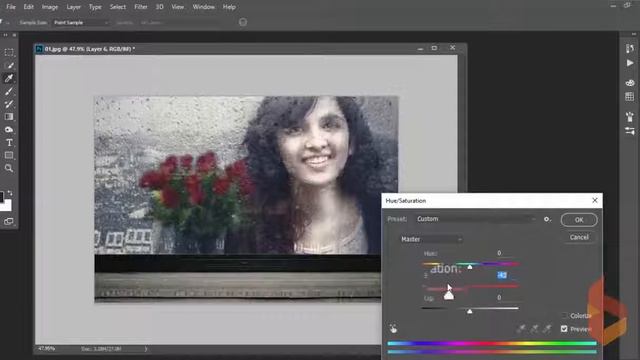Fake Window Rain Effect in Photoshop CC 2015.5 смотреть онлайн