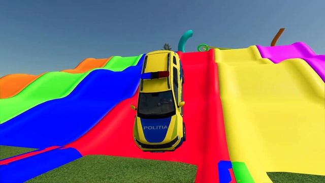 POLICE CARS OF COLORS! MUSTANG VS DUSTER VS PEUGEOT VS FORD KUGA!-Farming Simulator 22 смотреть онлайн