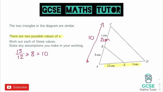 A Really Difficult Similar Triangles Problem | Grade 7+ | GCSE Maths Exam Revision смотреть онлайн