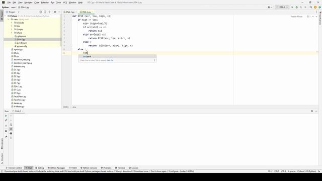 How to code Binary Search (Recursive) in Python || தமிழில் || Tamil ||DSA-5|| Explained|| We & Dat смотреть онлайн