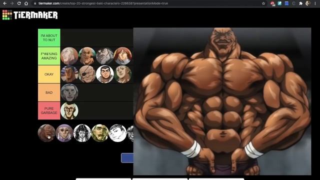 BAKI MOST MUSCULAR PHYSIQUES TIER LIST - RANKING TOP 20 BAKI CHARACTERS | THE MOST JACKED CHARACTER смотреть онлайн