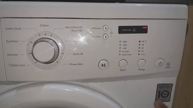 LG washing machine inverter direct drive 7kg child lock , смотреть онлайн