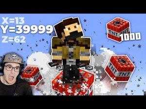 МАЙНКРАФТ ► Полёт на 40000 блоков пошёл не по плану в MineCraft - Майншилд 2 ( Заквиель ) | Реакция