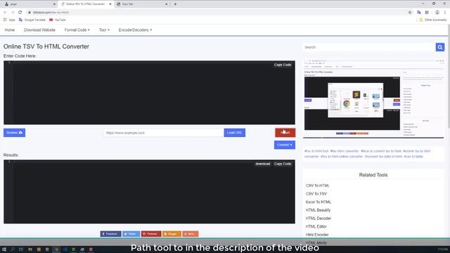 Online TSV To HTML Converter смотреть онлайн