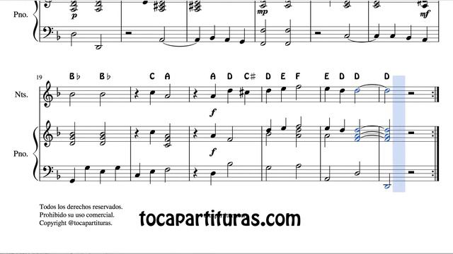 Sarabande Easy Notes and Piano Duet Sheet Music for Flute Violin Recorder Oboe смотреть онлайн