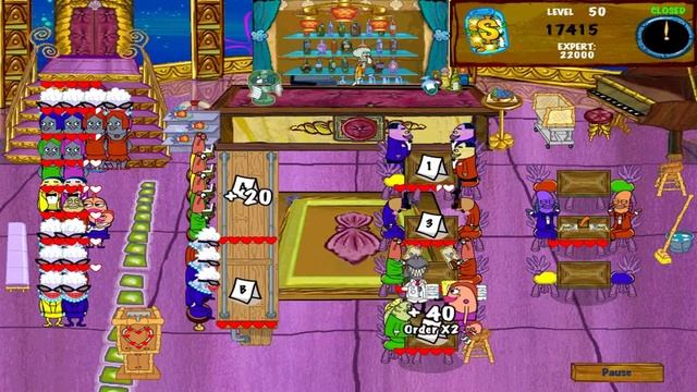 SpongeBob Diner Dash 2: Two Times the Trouble - Level #50 - The Final Shift (Final Level) смотреть онлайн