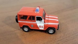 Машинки Велли WELLY Джип УАЗ Пожарный Распаковка и обзор