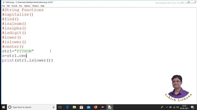 Lecture 19: String Built-in Functions смотреть онлайн