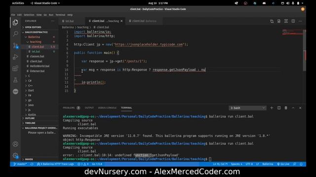 AM Coder - Ballerina - http library, how the client object works смотреть онлайн