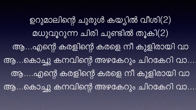 Swarna Meeninte Chelotha karaoke with lyrics смотреть онлайн