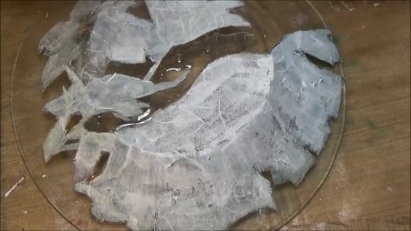 Studio Decoupage Under Glass Decoupage Gilding on Plate