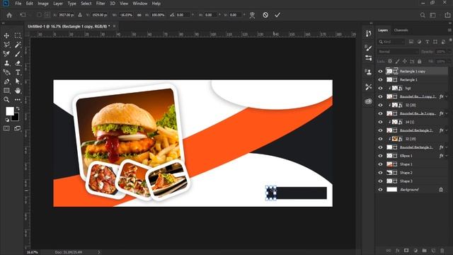 Restaurant Billboard Banner Design | Photoshop Tutorials смотреть онлайн