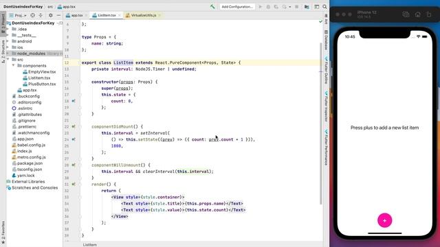 Don't use indexes as keys in React Native ?♀️ смотреть онлайн