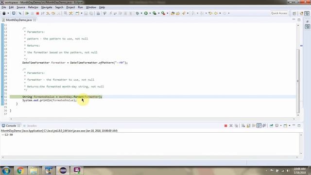 How to use format method of MonthDay Class? | Java 8 Date and Time смотреть онлайн